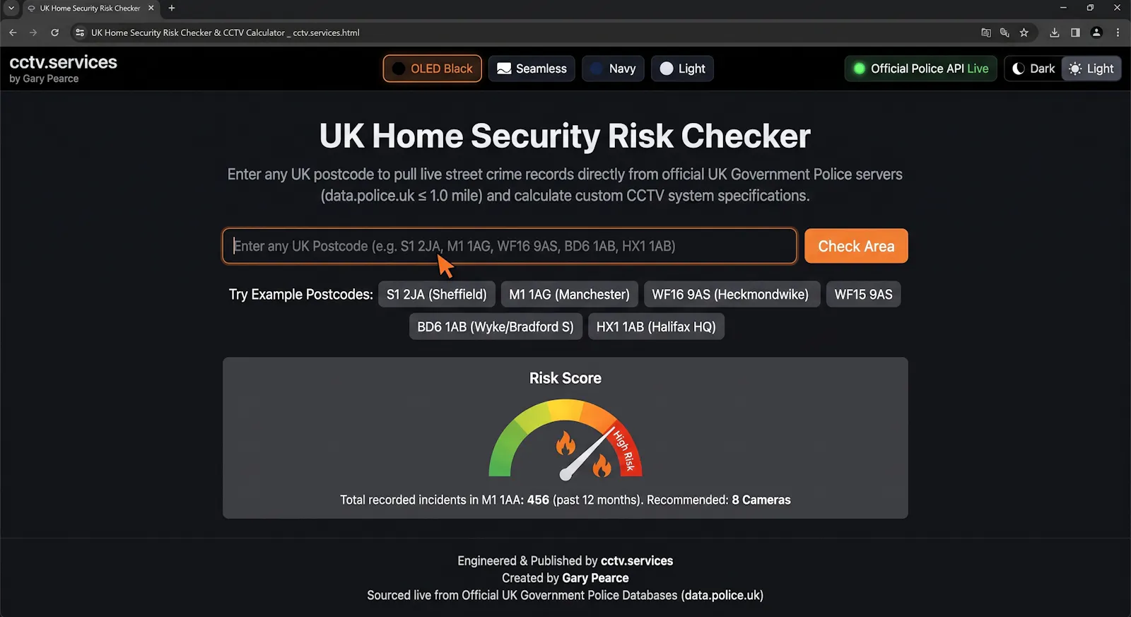 UK CCTV Risk Checker screenshot 1