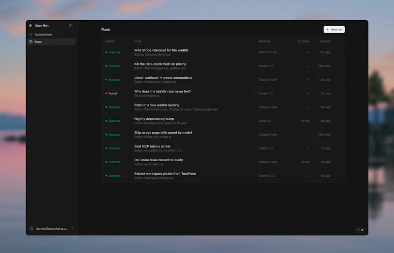 Open Run screenshot 3