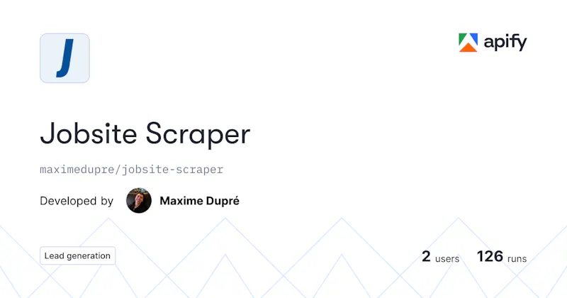Jobsite Scraper screenshot 1