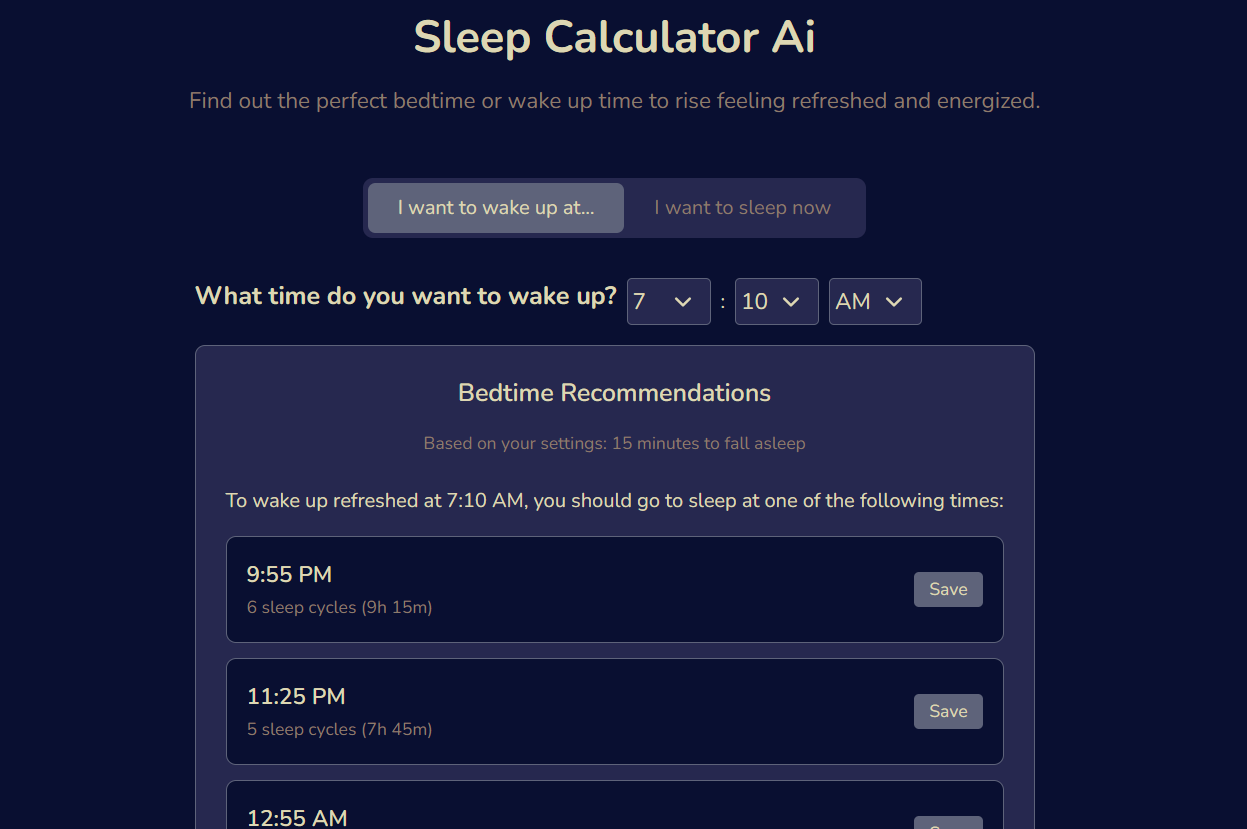Sleep Calculator Ai logo