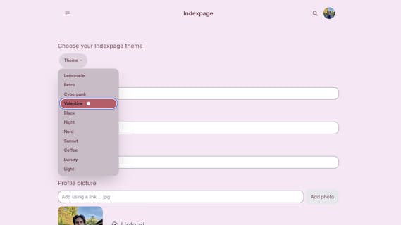 AI圖片生成,建立個人網站,教學影片【ProductHunt 每周精選工具#003】 8 IndexPage 畫面預覽#03