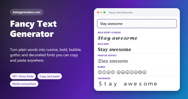 Fancy Text Generator screenshot 1