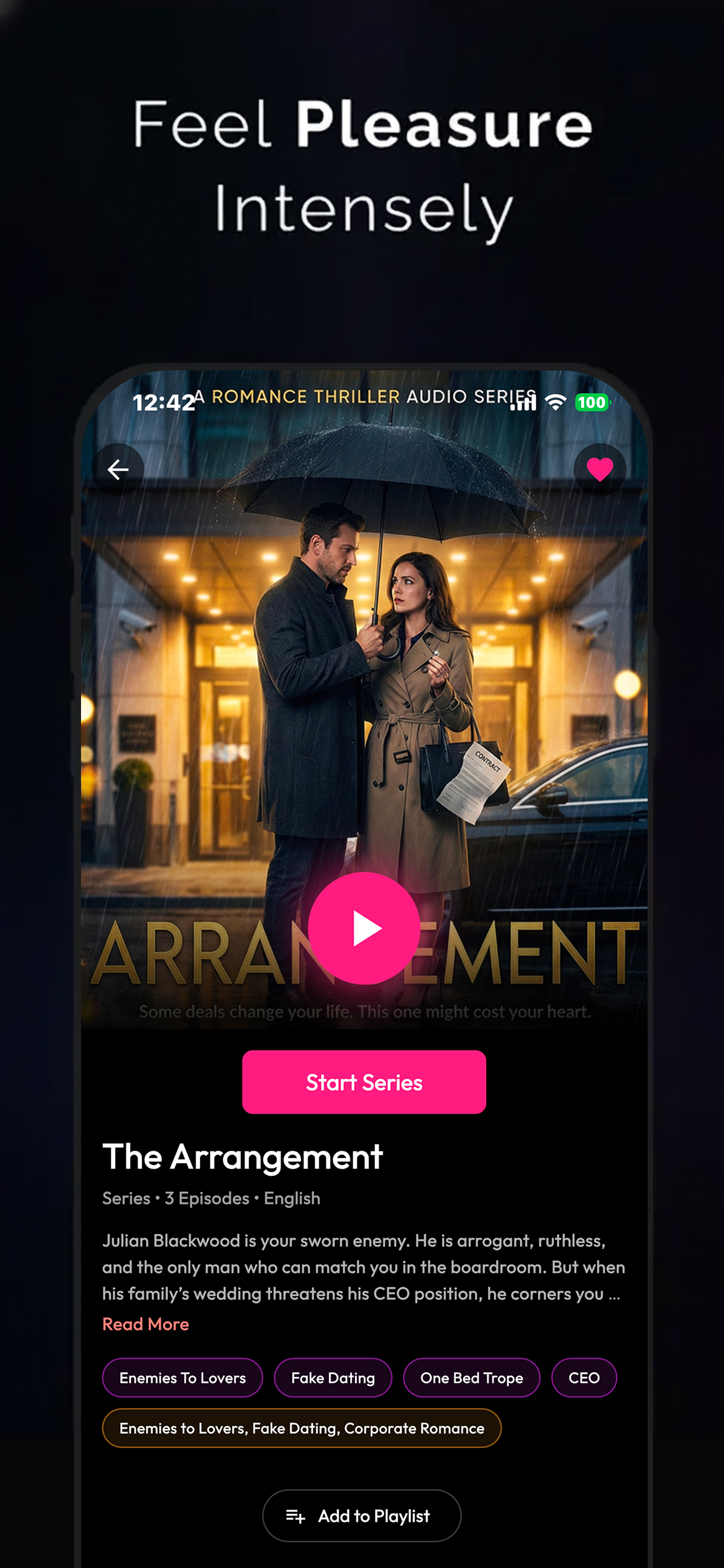AfterKiss - Listen Audio Stories - Screenshot 3 showing product features and functionality