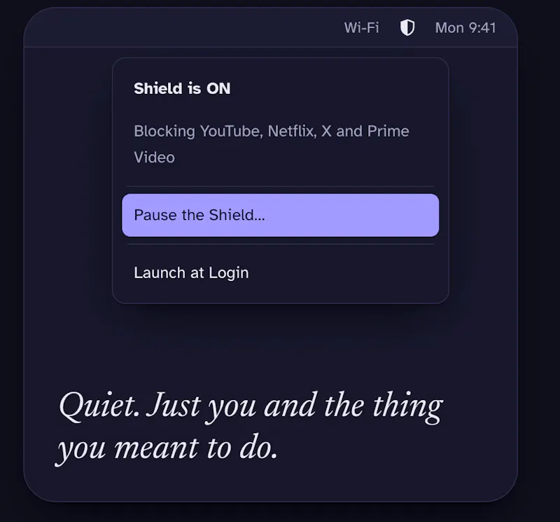 Focus Shield screenshot 1