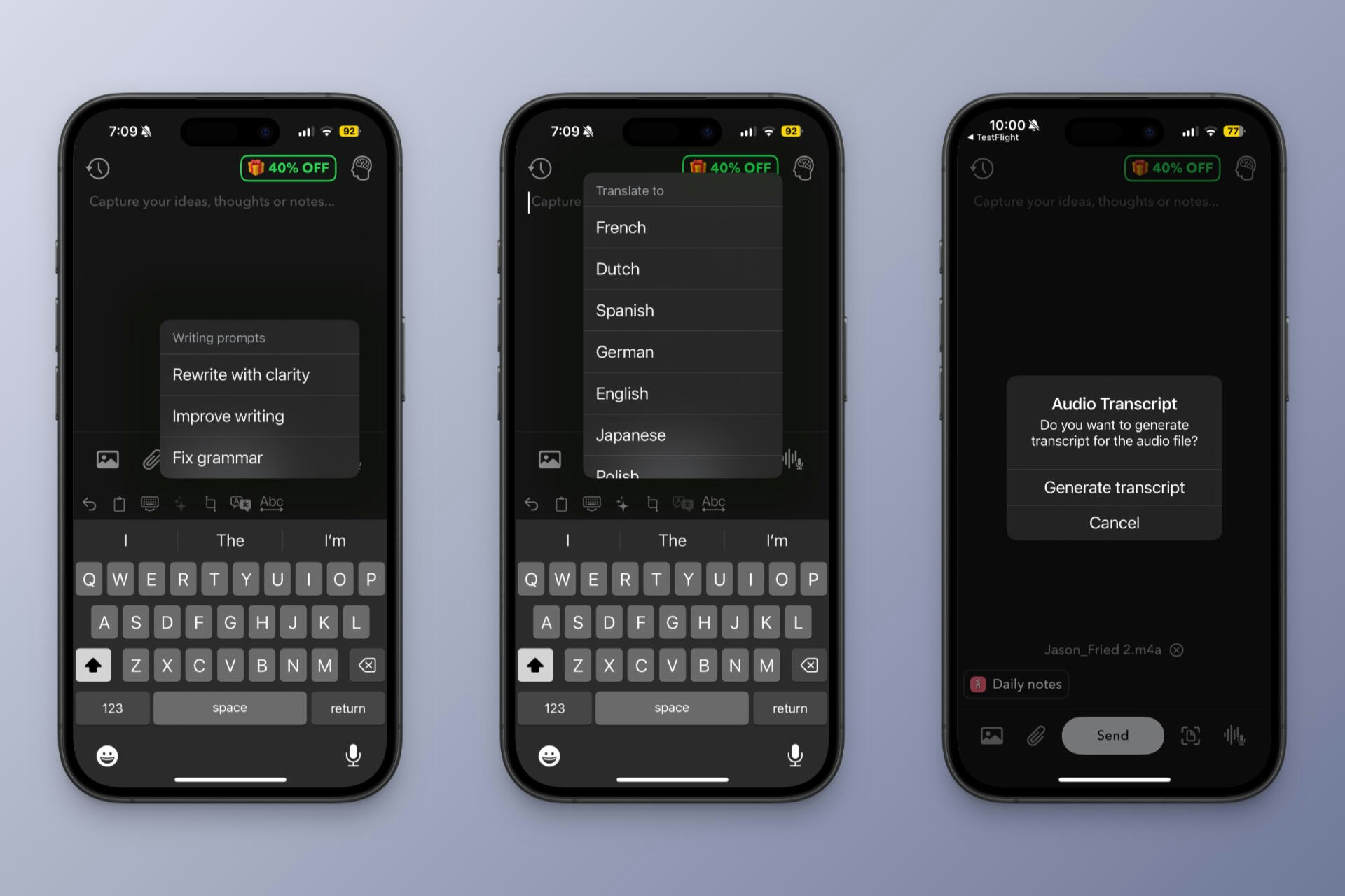 Quick Capture - Supasend - Screenshot 4 showing product features and functionality