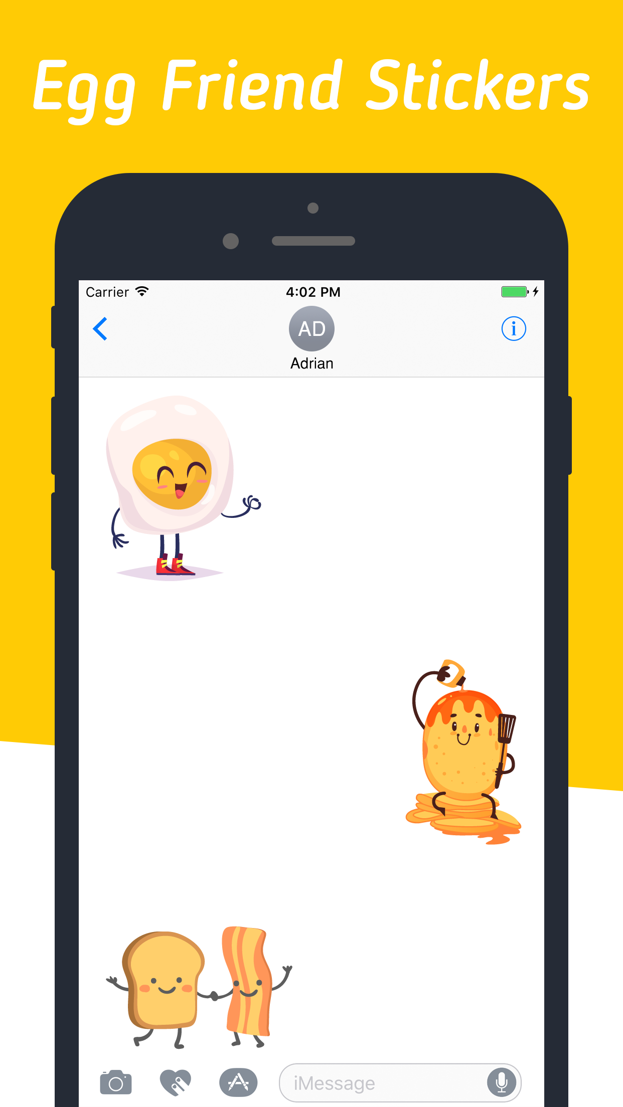 Animated Egg Friends Emoji for iMessage gallery image