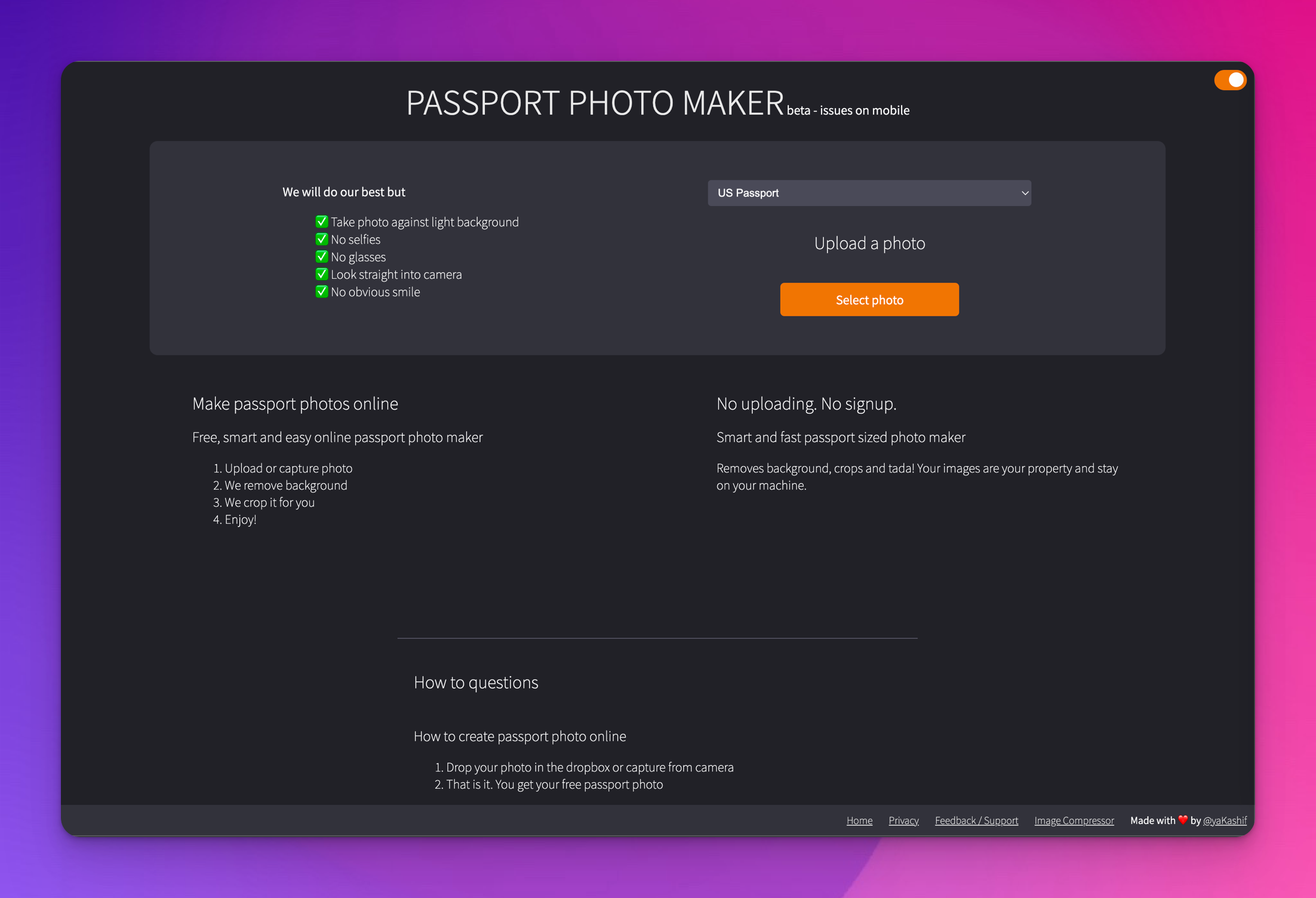 Media Pembuat foto pasport - Pembuat foto pasport dalam talian pintar dan mudah 1