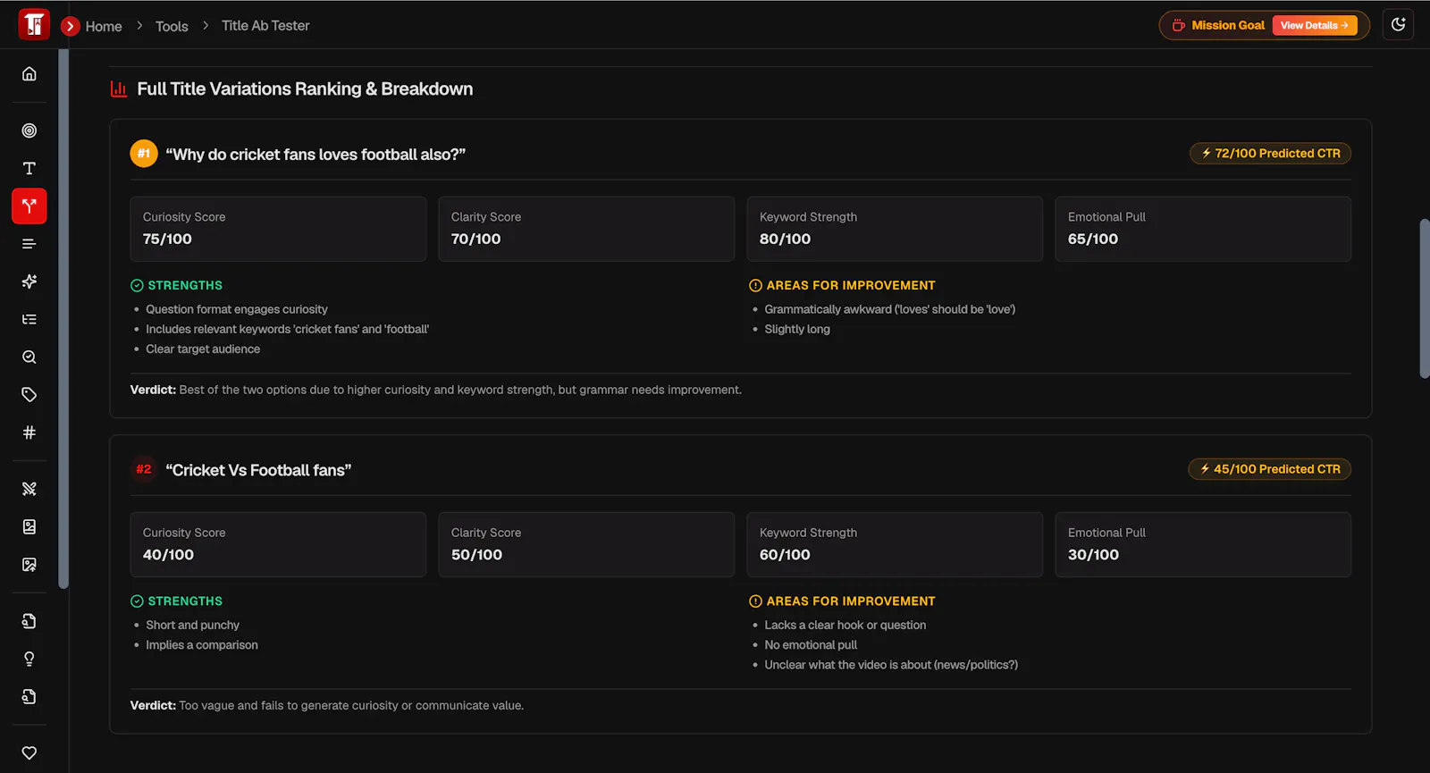 TubeTool.ai screenshot 2