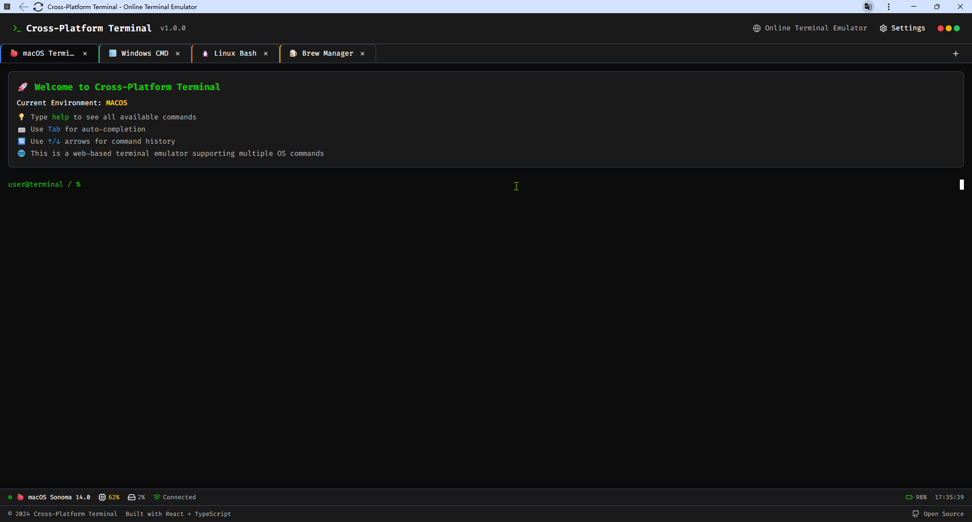 xterminal - เทอร์มินัลแพลตฟอร์ม - เครื่องจำลองเทอร์มินัลออนไลน์ media 4