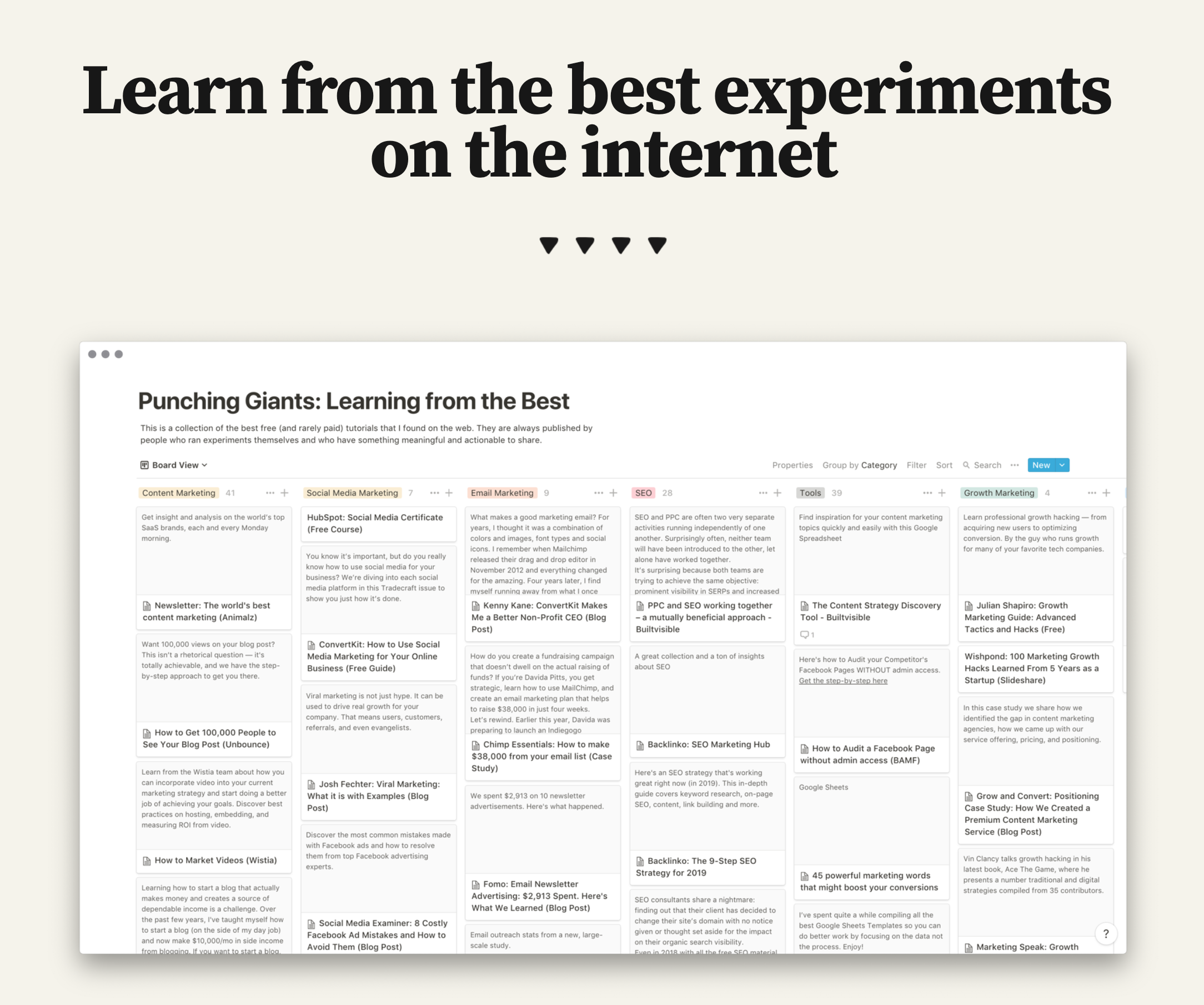 Growth Experiments List gallery image