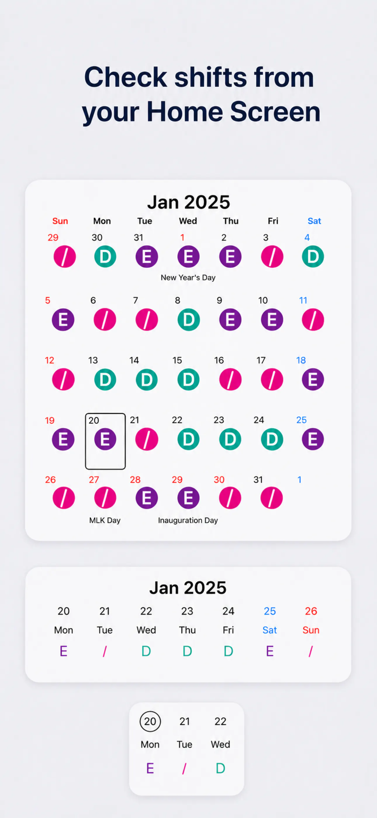 ShiftMate - Nurse shift calendar gallery image