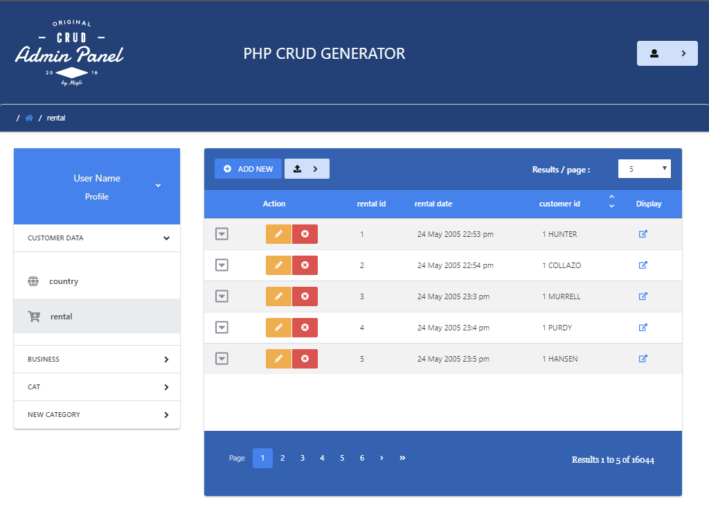 PHP CRUD Generator gallery image