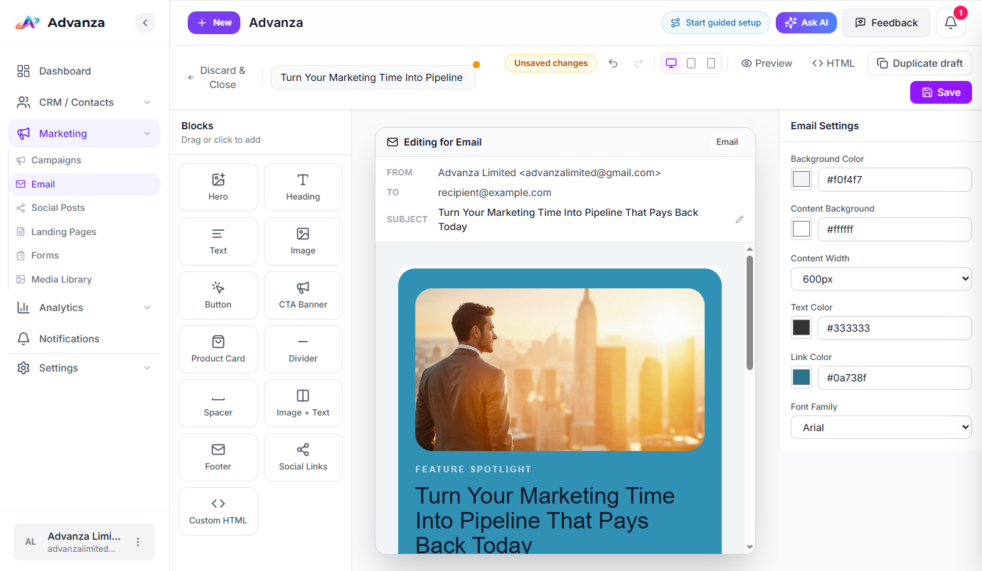 Advanza AI-Native Marketing Suite gallery image