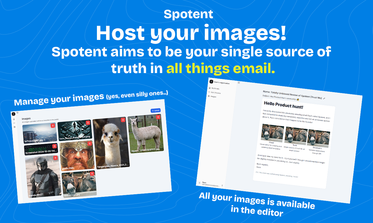 Spotent - The visual email builder that plugs into your existing stack media 5