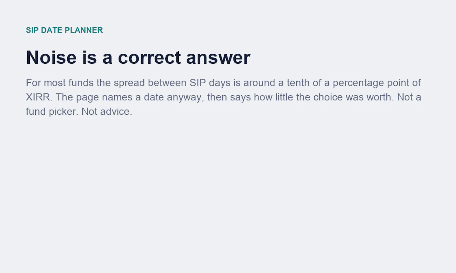 SIP Date Planner screenshot 2