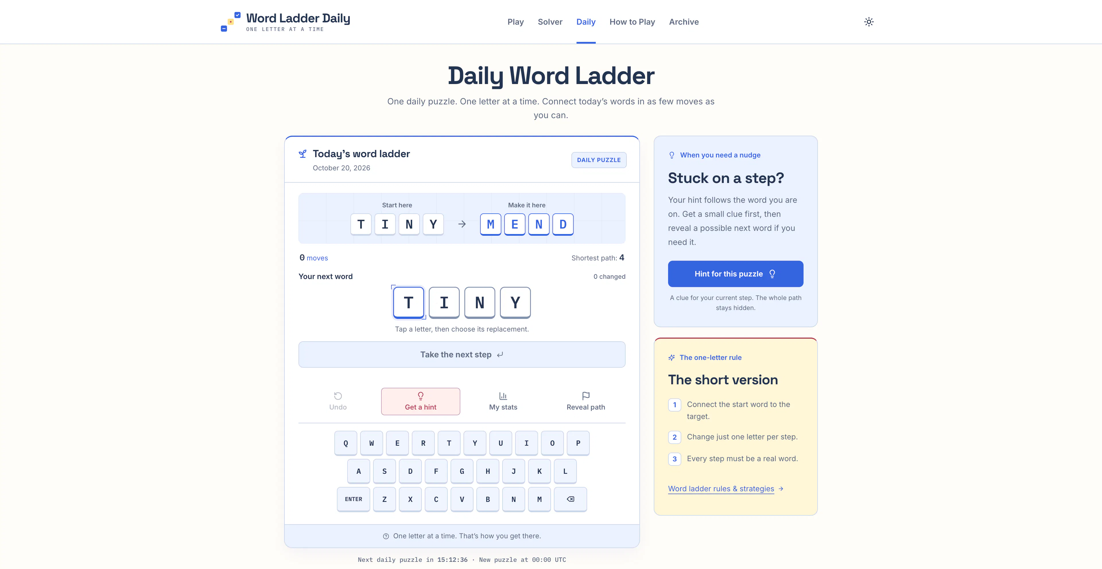 Word Ladder Daily gallery image