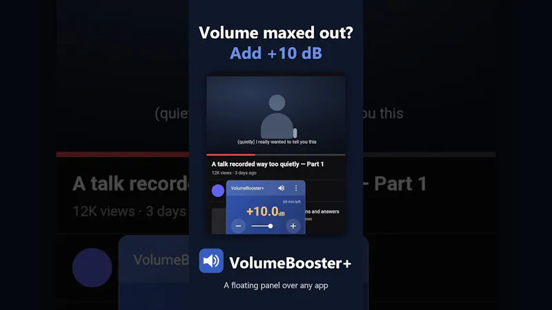 VolumeBooster+ screenshot 1 (video preview)