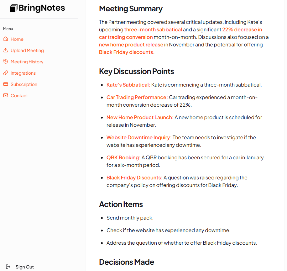 BringNotes - Screenshot 5 showing product features and functionality