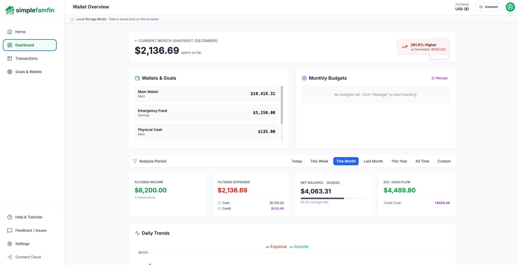 SimpleFamFin - Screenshot 4 showing product features and functionality