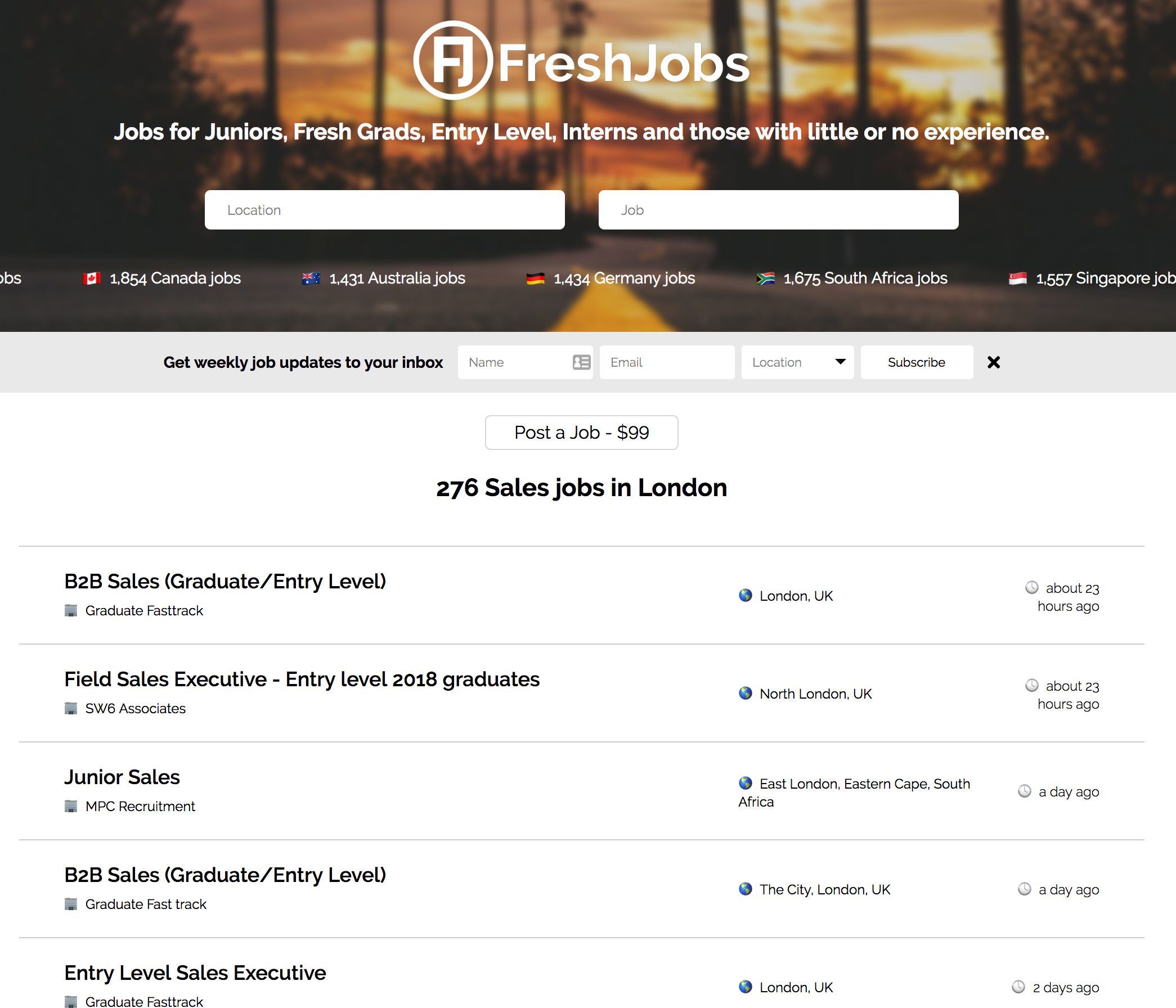 Freshjobs An Aggregator For All Junior Entry Level Job Vacancies Product Hunt