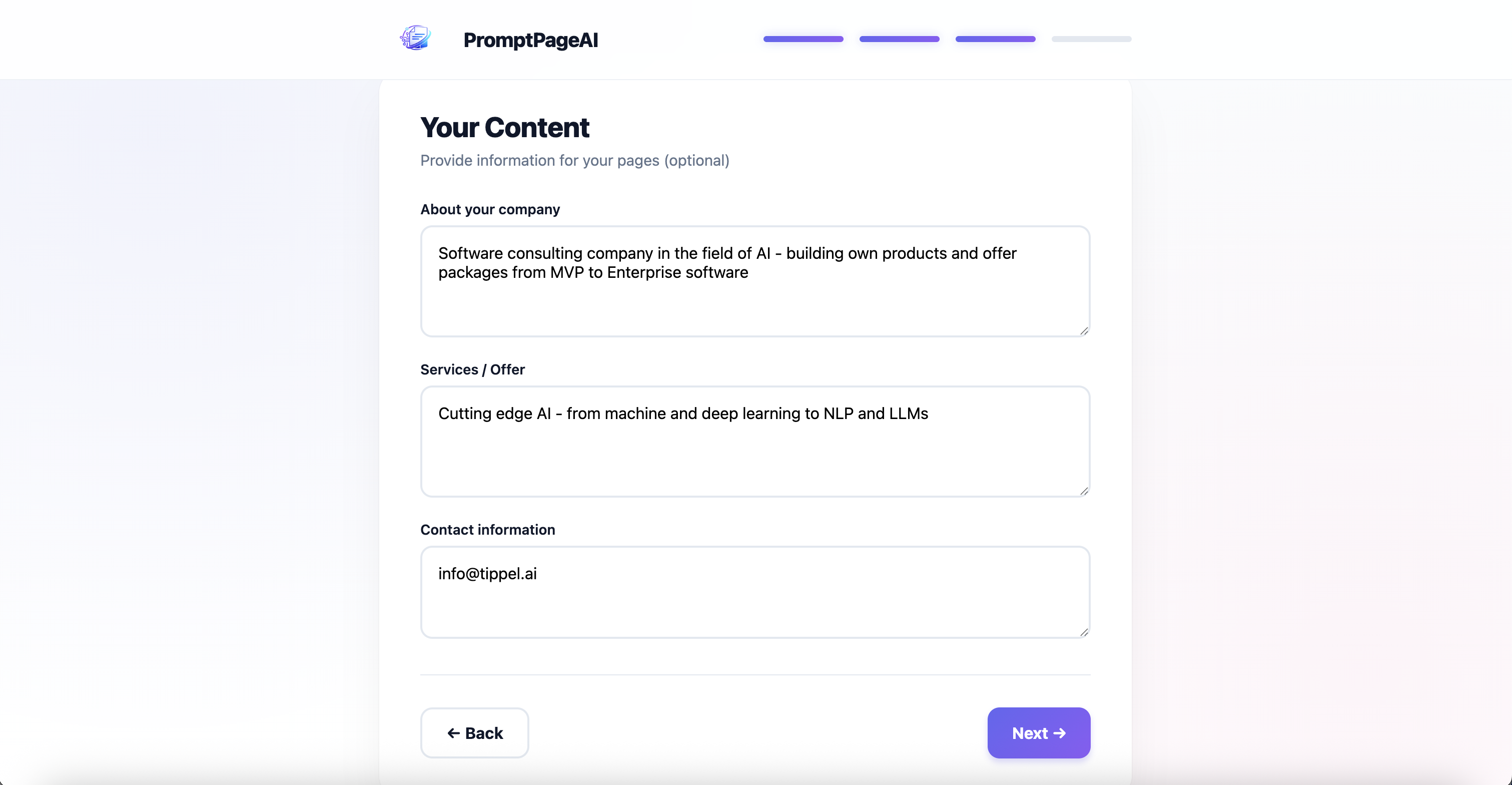 PromptPageAI gallery image