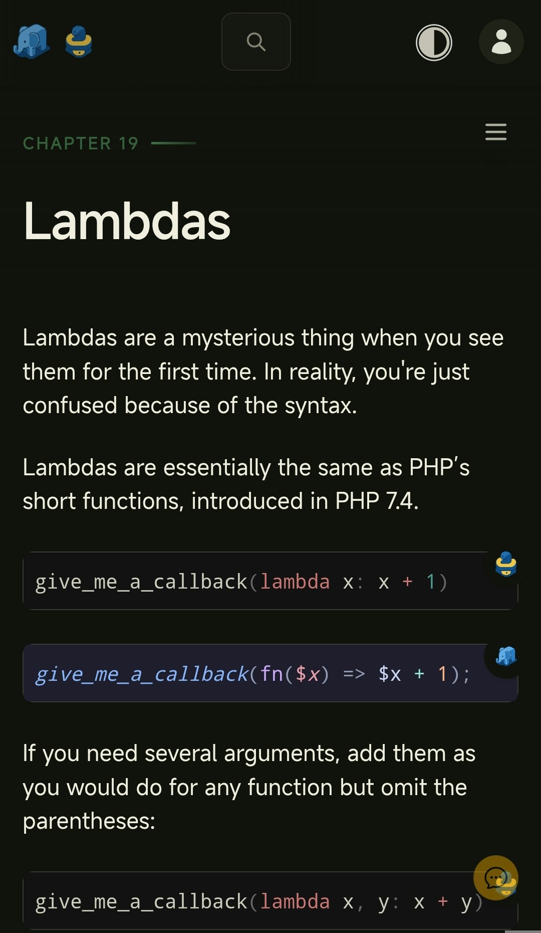 PHP → Python: Fast & No Bullshit - Screenshot 2 showing product features and functionality