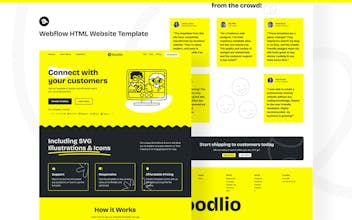 Doodlio - Startup Landing Page Template gallery image