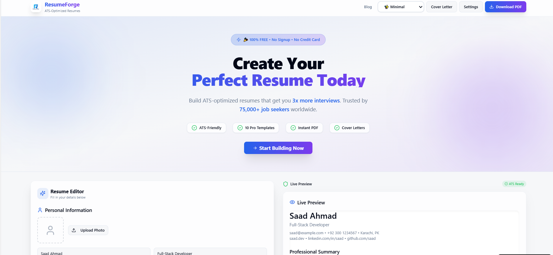 ResumeForge gallery image