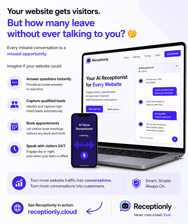 Receptionly AI screenshot 1