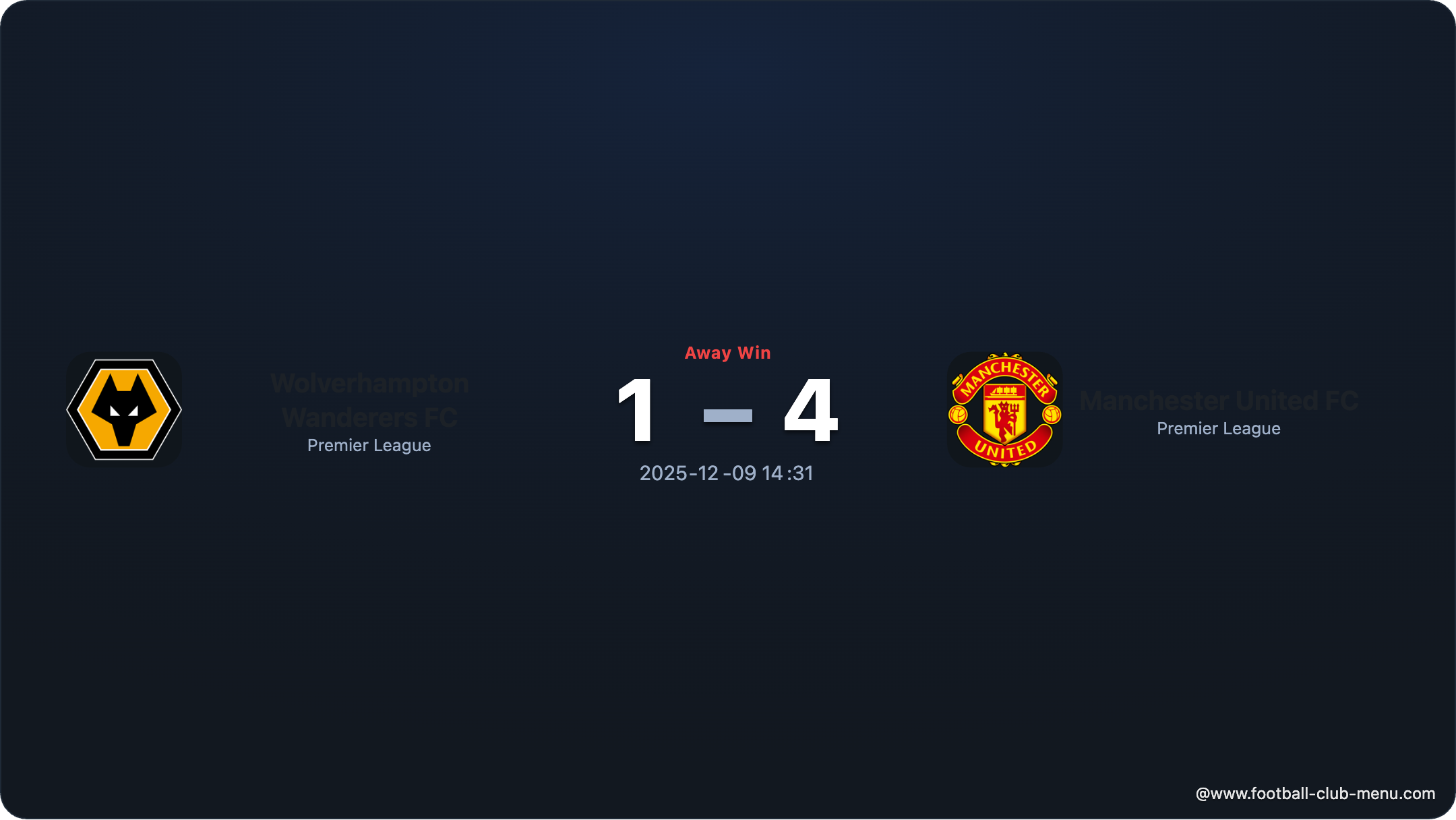 Football Club Menu - Main product screenshot demonstrating key features and user interface
