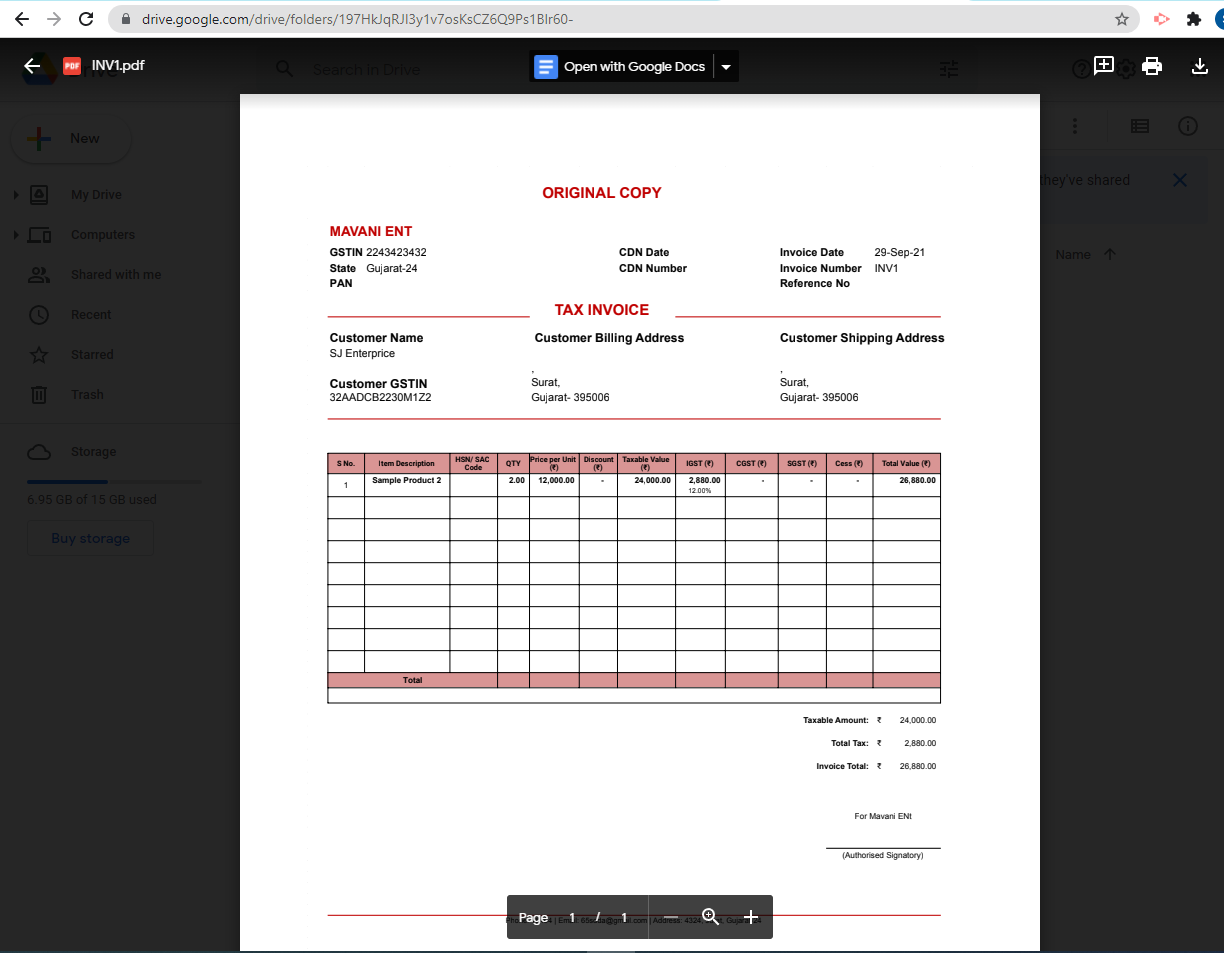 GST Tax Invoice gallery image