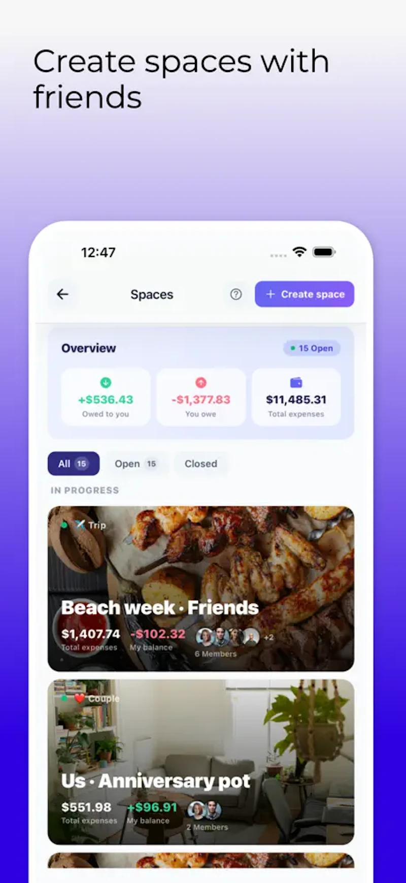 Partly — Split expenses with friends screenshot 5