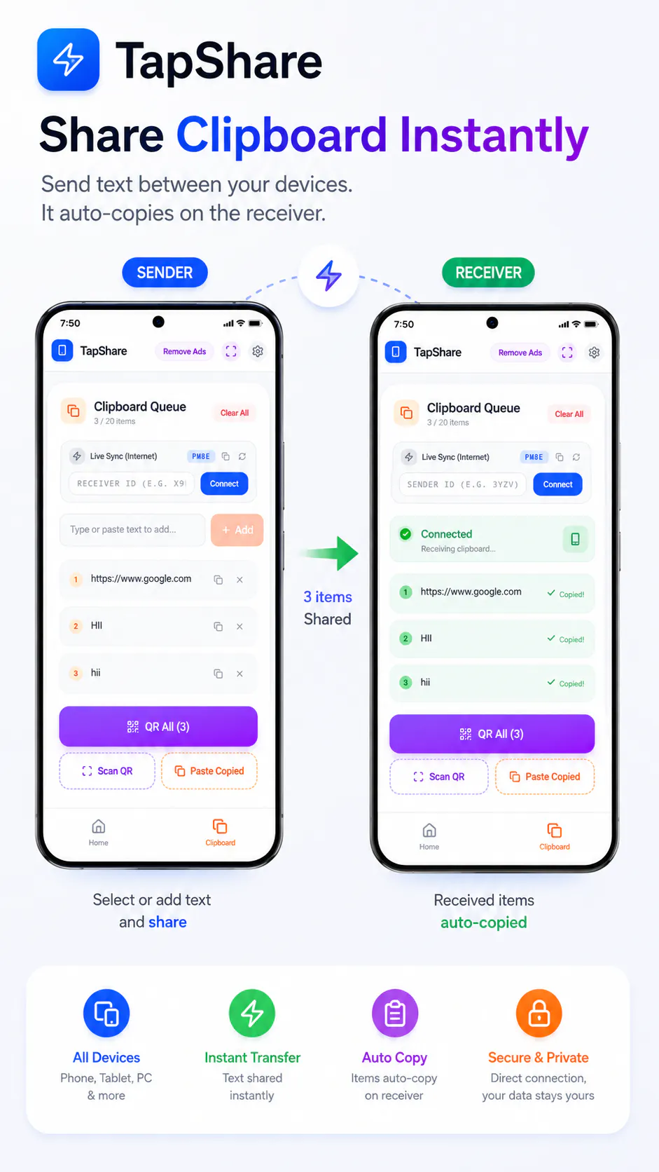 TapShare - File & Text Share gallery image
