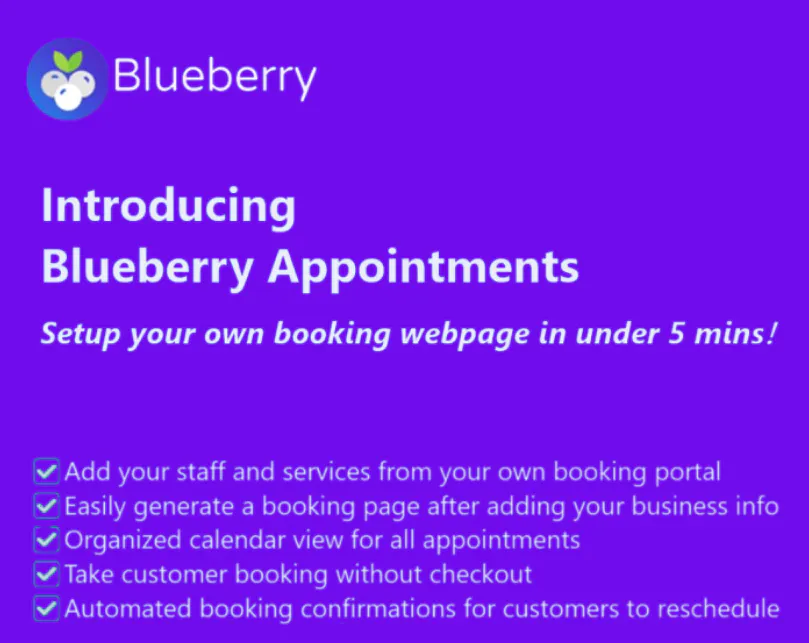 Blueberry Appointments gallery image