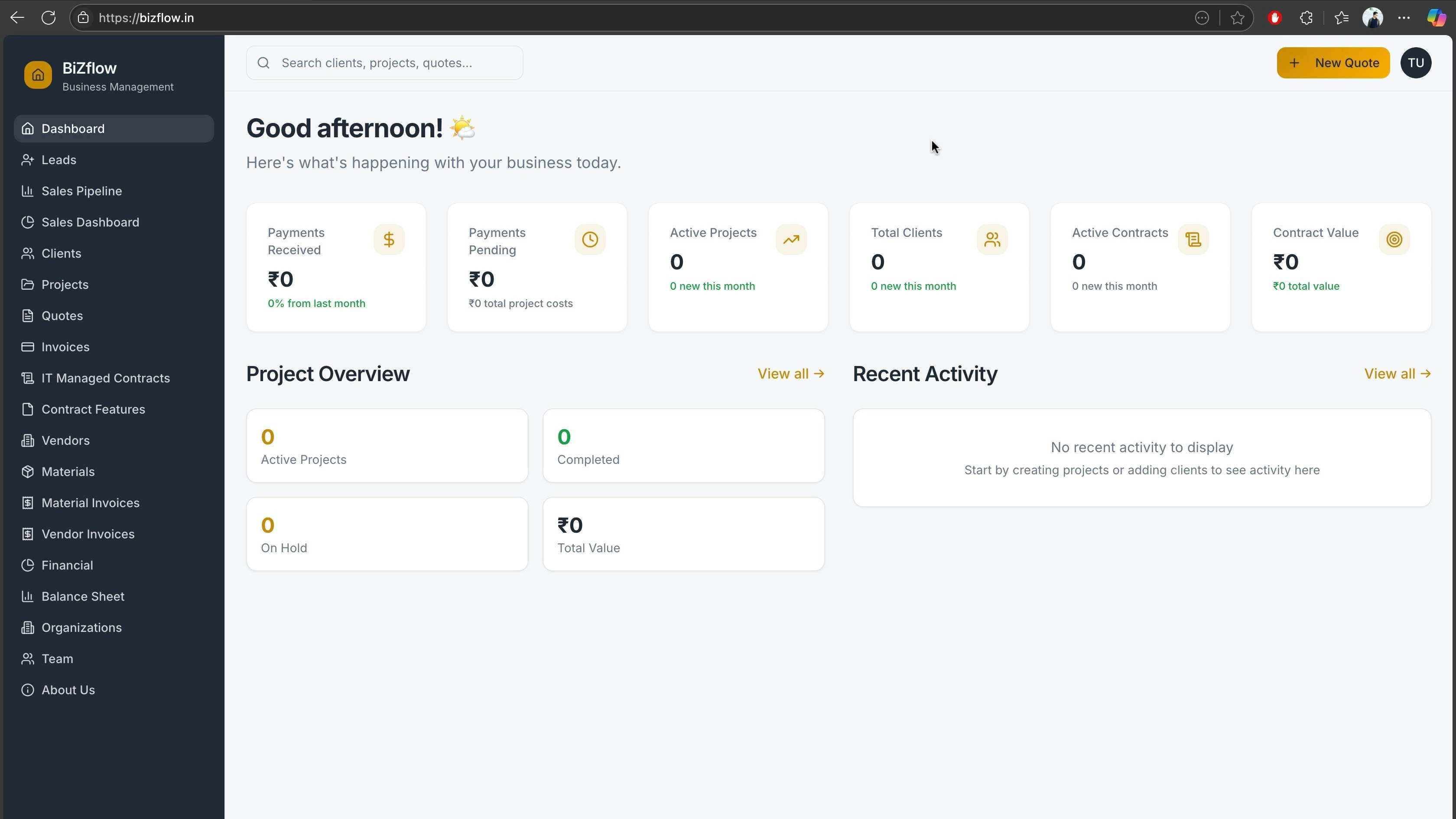 Média Bizflow - Contrats de vente CRM tout-en-un gratuits pour PME 2