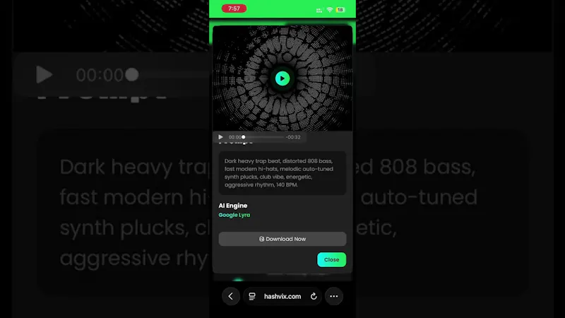 Hashvix Vocal & Tune Generator screenshot 1 (video preview)