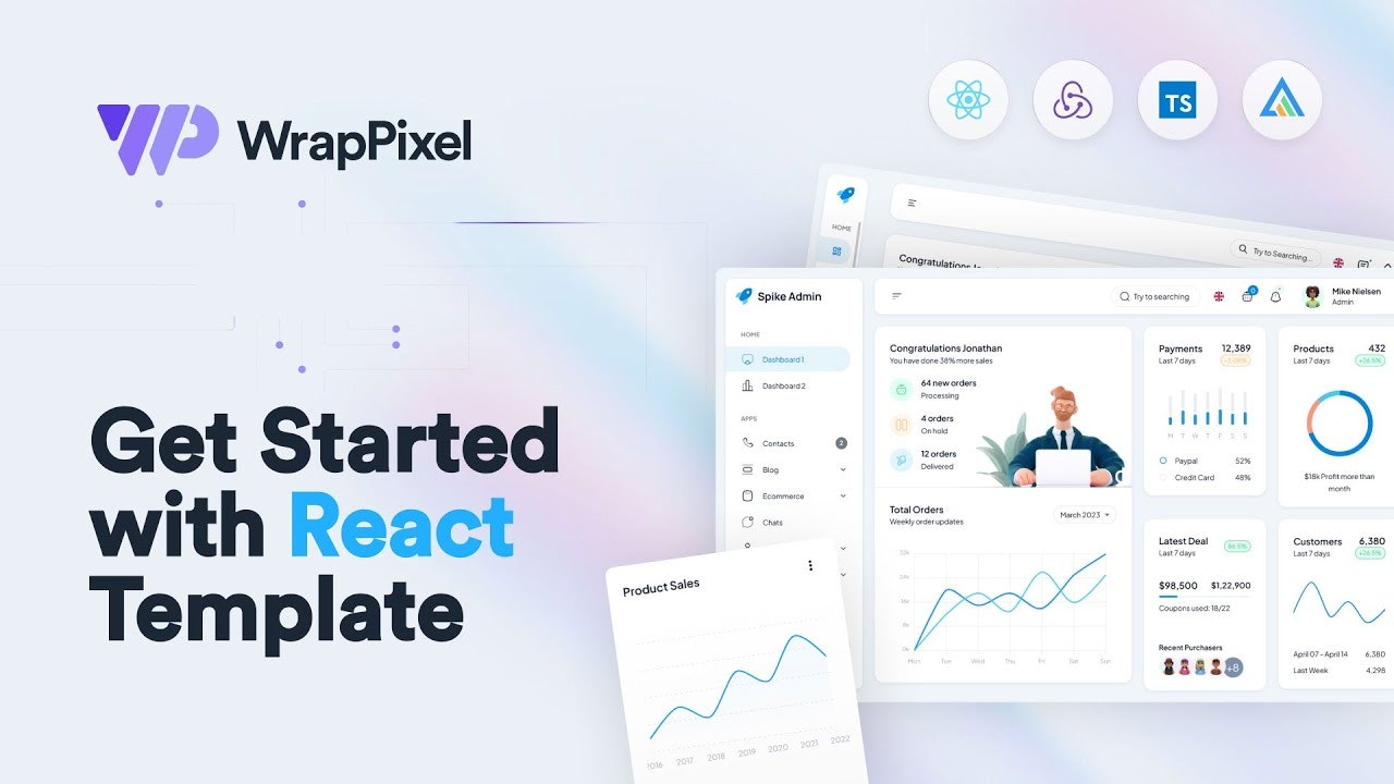 MaterialPro React Admin Template gallery image