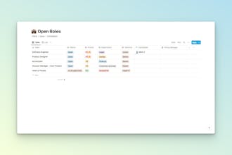 Hiring Tracker - Notion Template gallery image