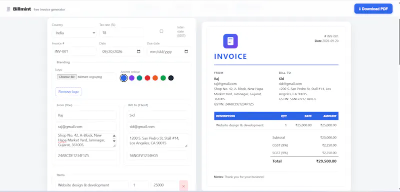 Billmint screenshot 1