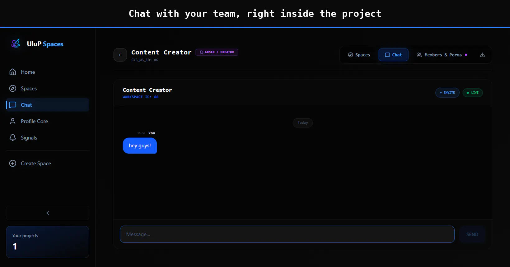 UluP Spaces screenshot