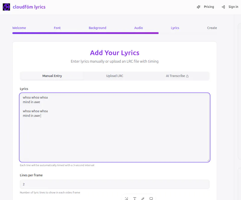 Cloudfom Lyrics screenshot 5