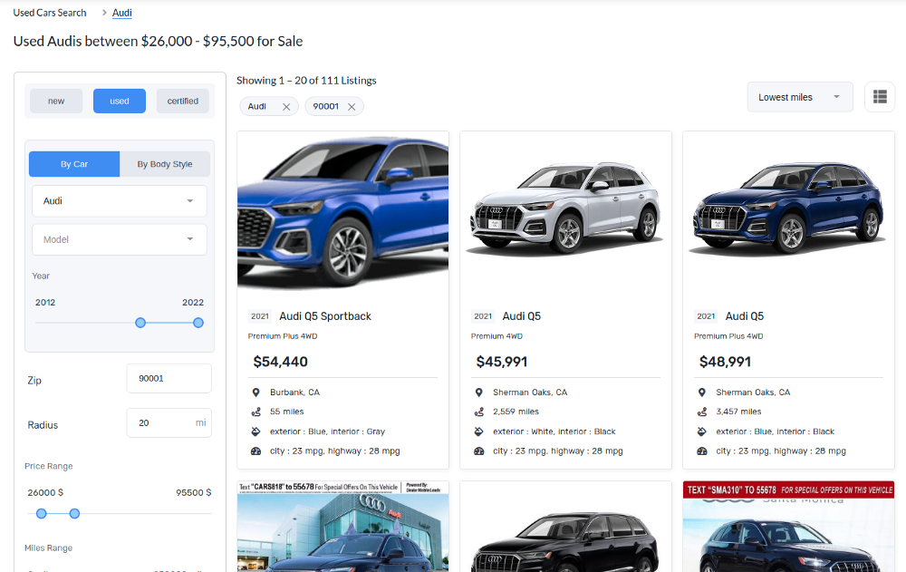 Marketcheck | Car Search Widget gallery image