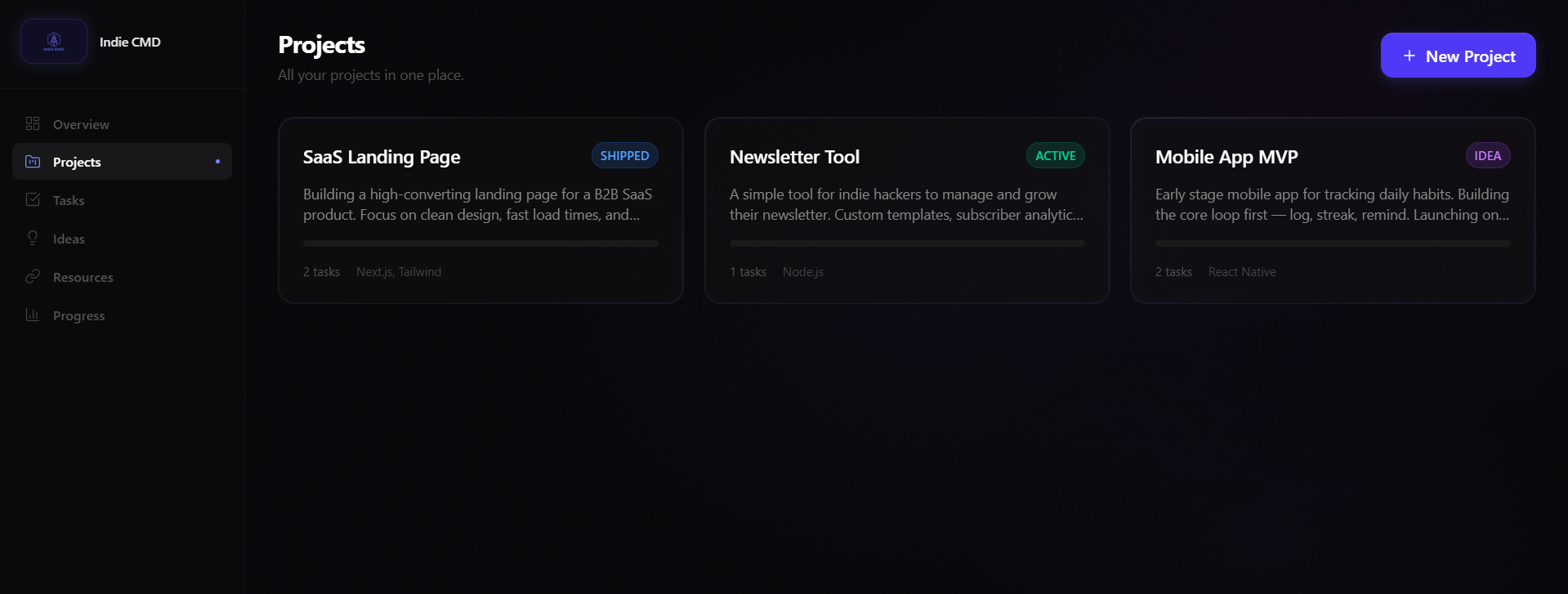 Indie CMD - Screenshot 3 showing product features and functionality