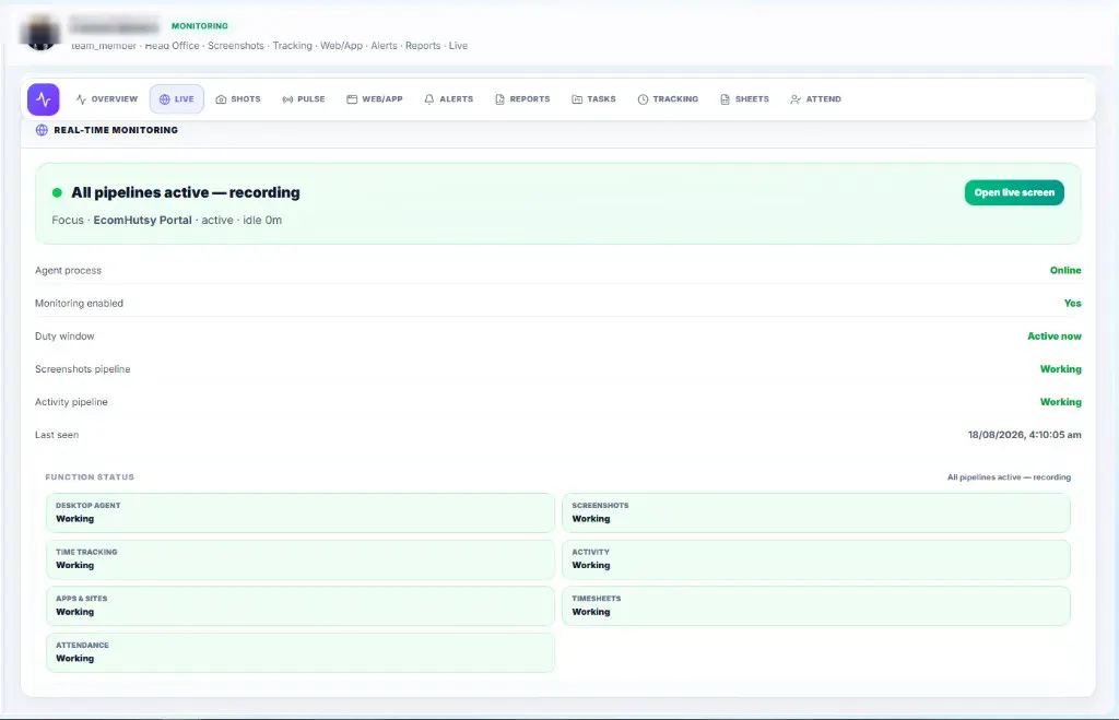 ECOMHUTSY Team Monitoring gallery image