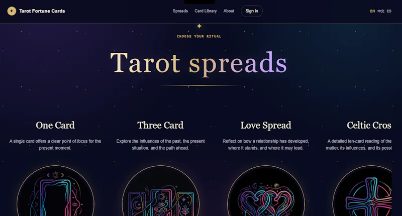 Tarot Fortune Cards screenshot 2