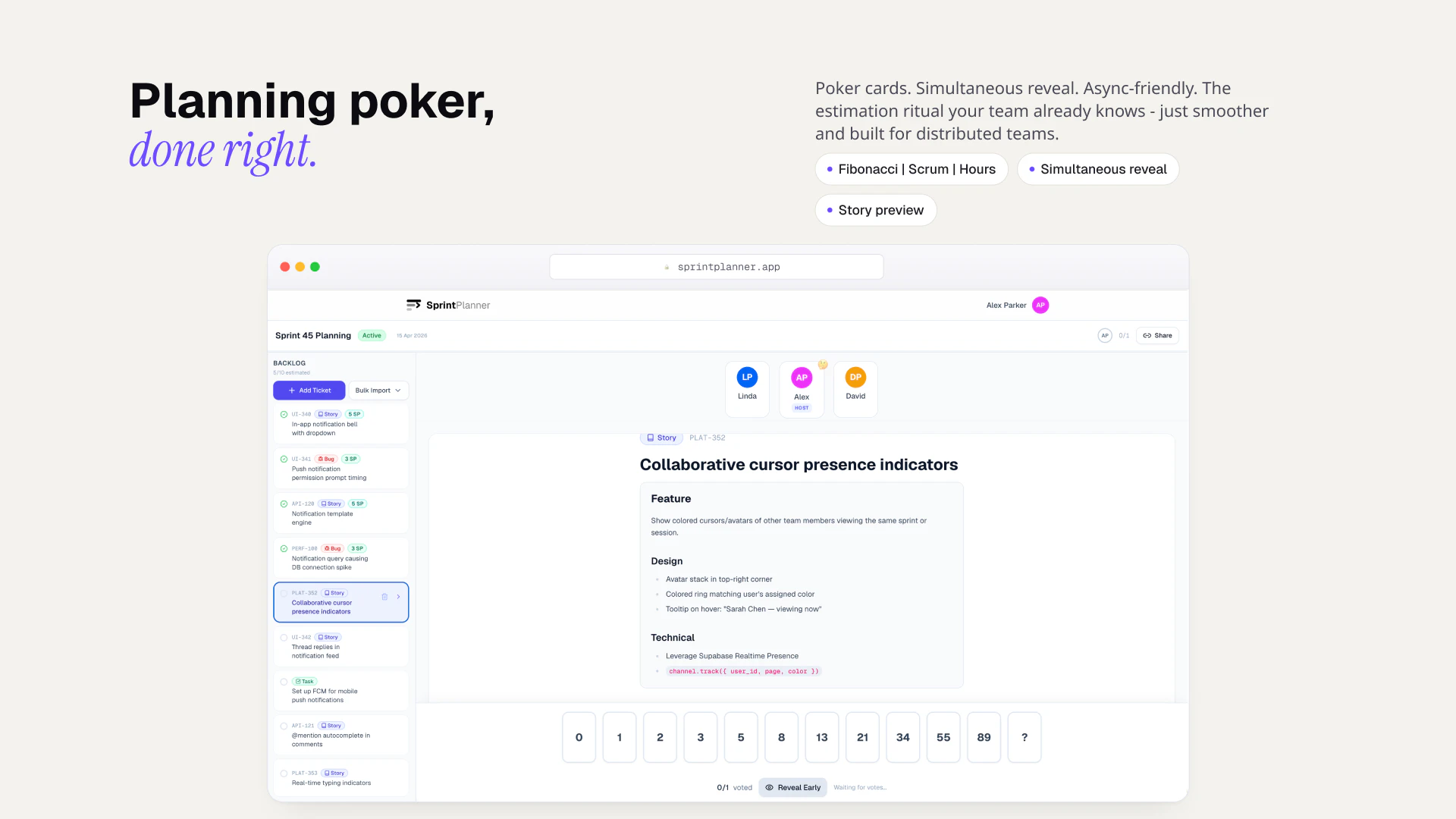 SprintPlanner screenshot 3