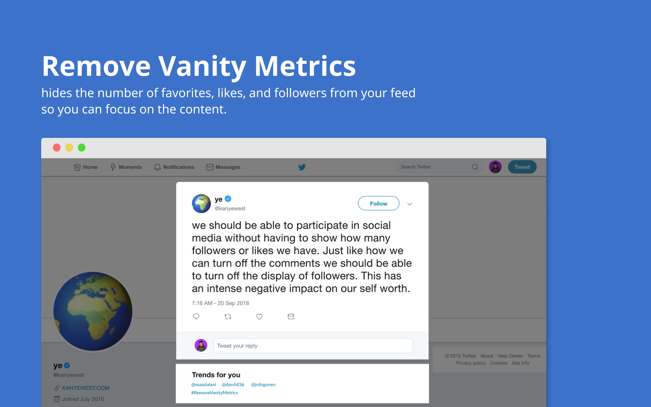 Remove Vanity Metrics Image