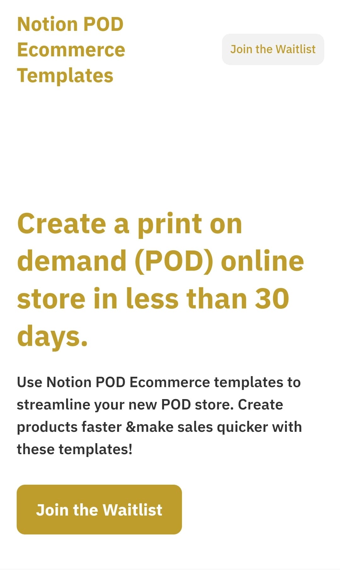 Notion POD Ecommerce Templates media 1