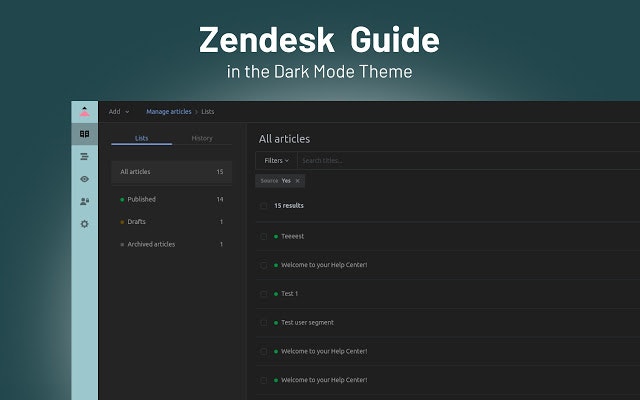 Zendesk Dark Mode Theme gallery image