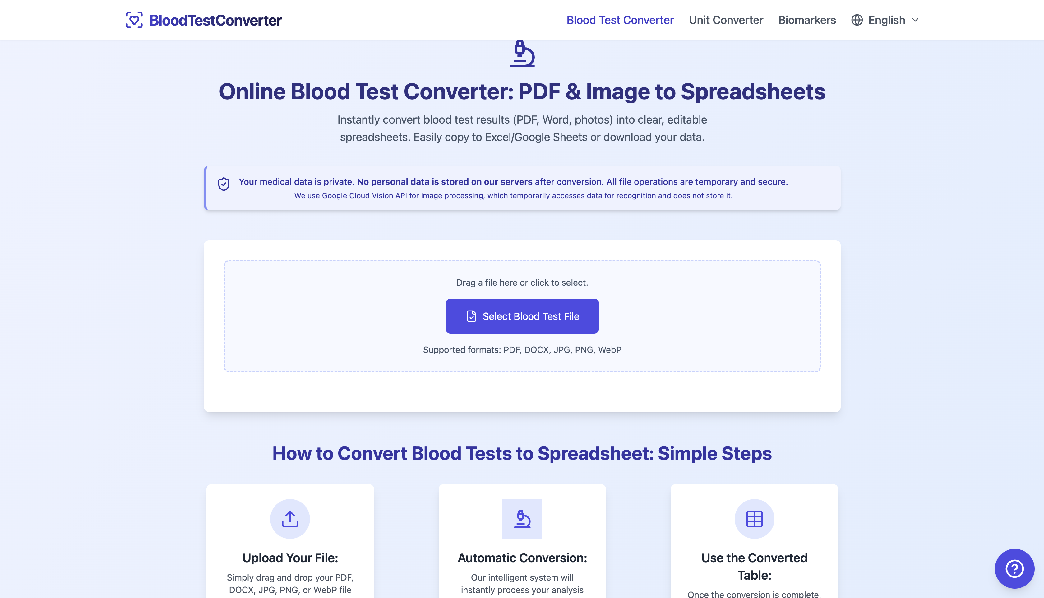 Online Blood Test Converter gallery image